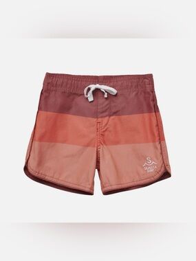 Seaesta Surf Scallop Retro Flare Boardshort in Triple Scoop/Berry, 1T